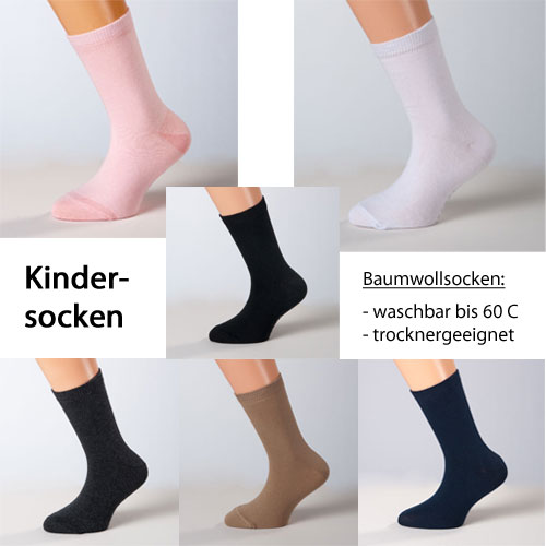 einfarbige kindersocken baumwolle