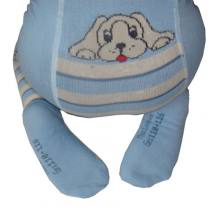 Kinderstrumpfhose hellblau lustiger Hund