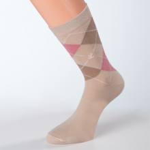 business-socken braun mit piquet-rautenmuster