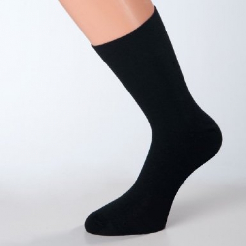 schwarze einfarbige blickdichte Socken baumwolle