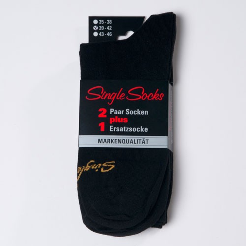 Schwarze Baumwollsocken mit Farbcode