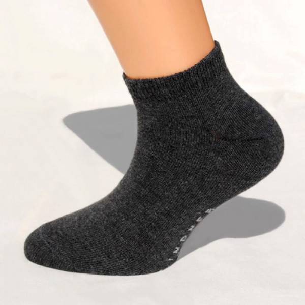 3 Paar Sneaker-Socken dunkelgrau Größe 48, 49, 50