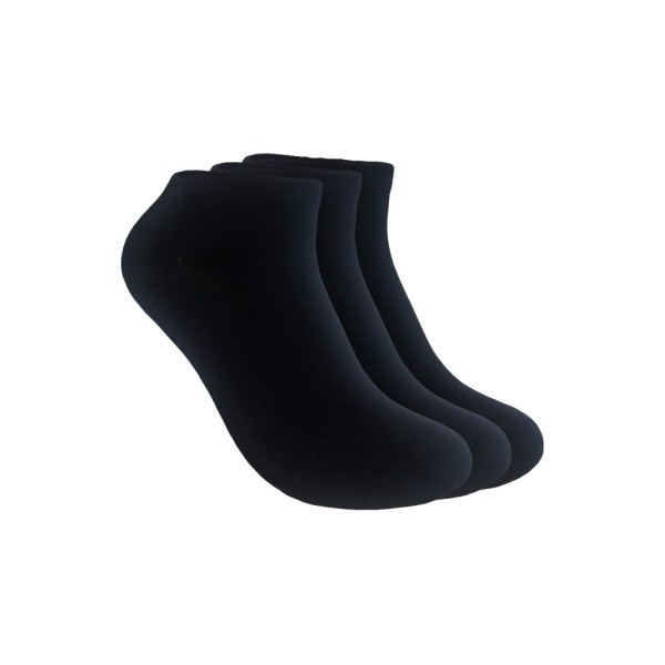 3 Paar Sneaker-Socken schwarz Größe 36, 37, 38